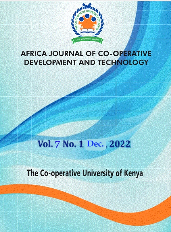 Vol. 7 No. 1., Dec. 2022 - African Journal of Co-operative Development and Technology (AJCDT)