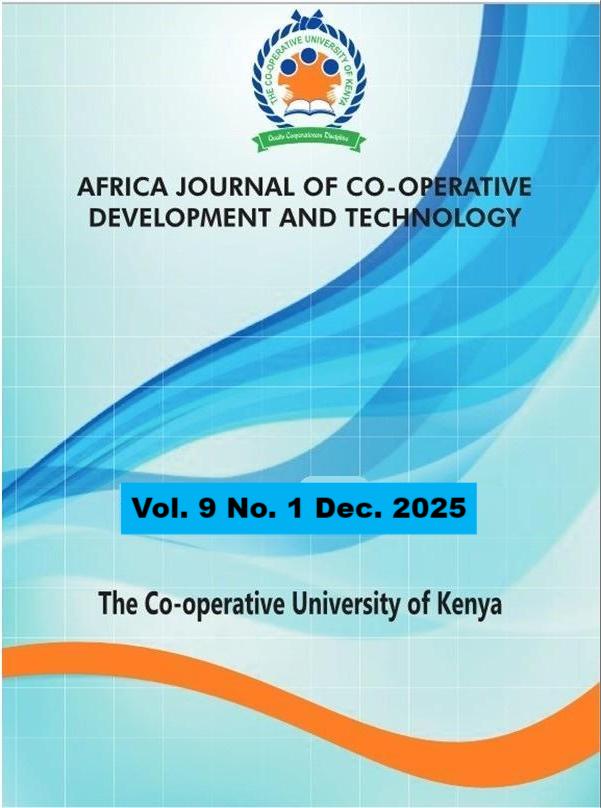 African Journal of Co-operative Development and Technology, Volume 9 Issue Number 1 of December, 2025.