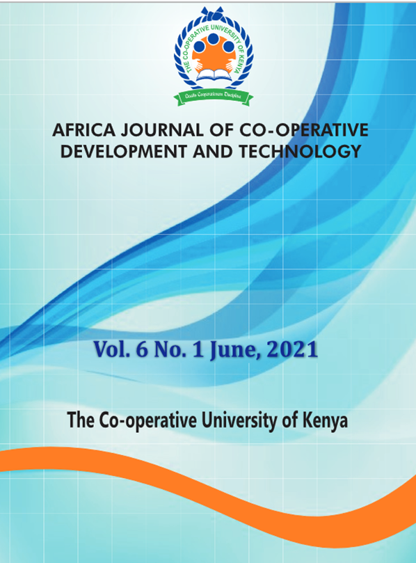 					View Vol. 6 No. 1 (2021): The African Journal of Co-operative Development and Technology
				