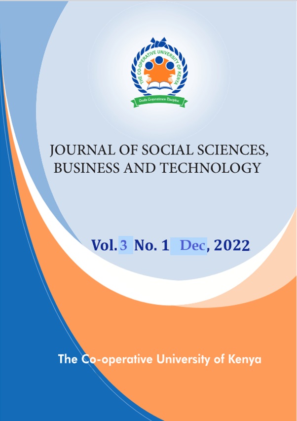 Vol. 3. No. 1, Journal of Social Sciences, Business and Technology (JSSBT)